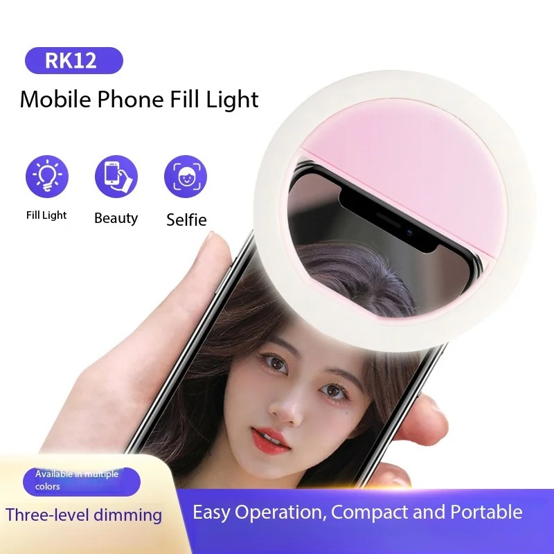 Photography Lighting Portable - Rechargeable Clip On Selfie Ring Light