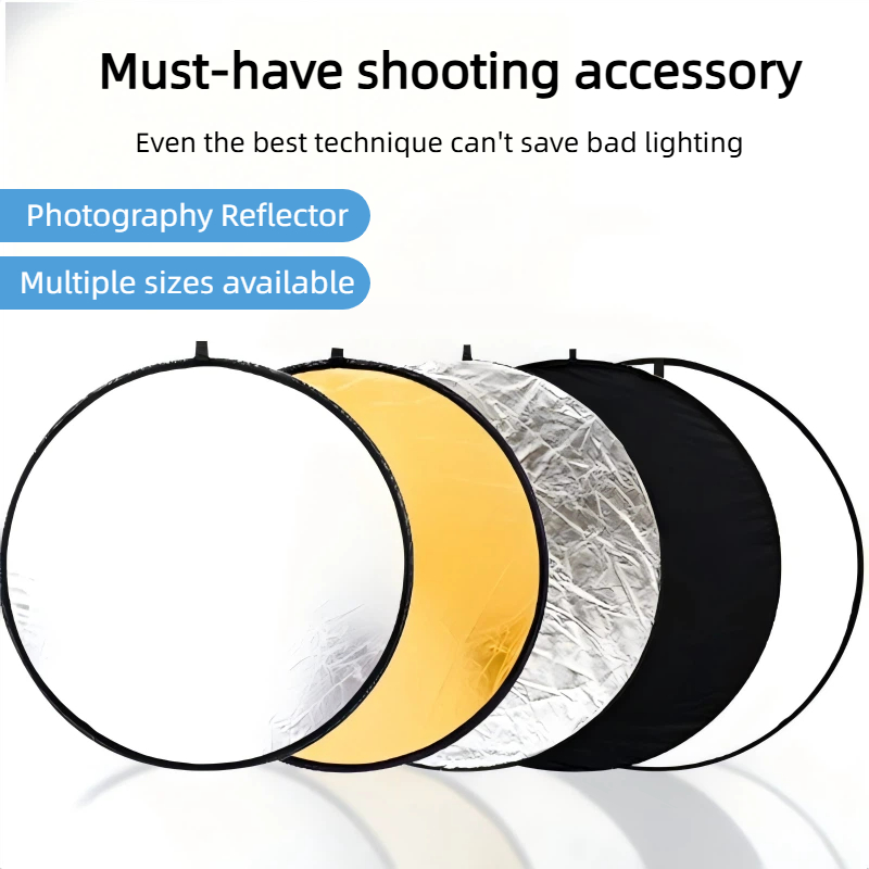 Photography Video Lighting Kit - 2-in-1 Dual Sided Gold Silver Reflector