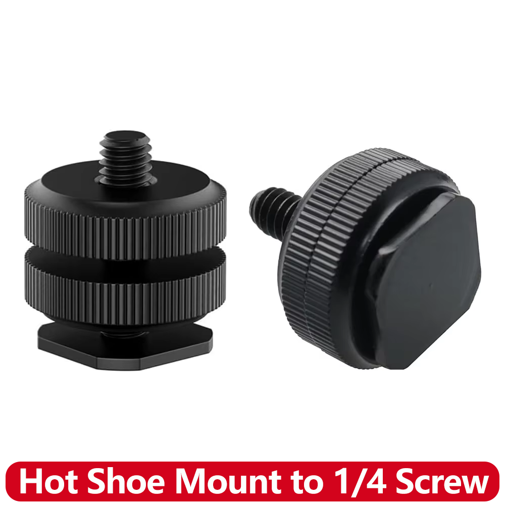 Photography Video Lighting Kit - Aluminum Alloy Hot Shoe to 1/4