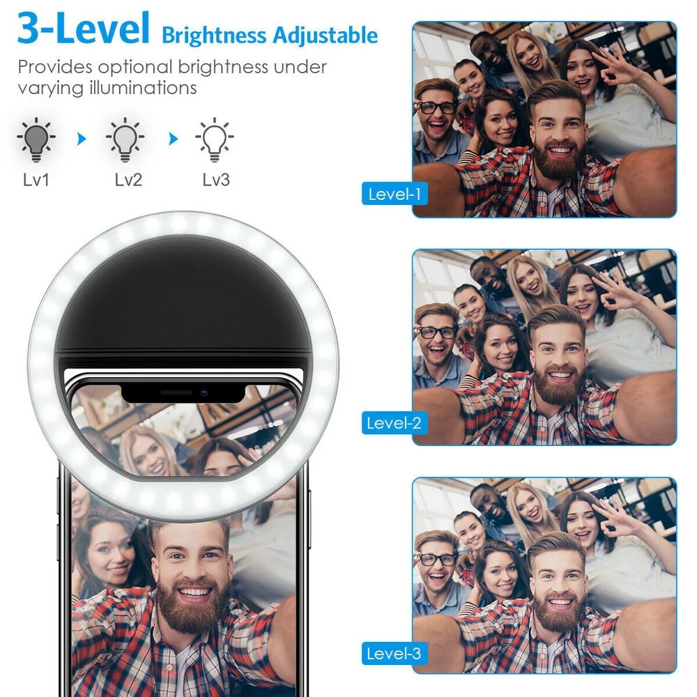 USB Rechargeable LED Selfie Ri - Photography Lighting Game recension och pris