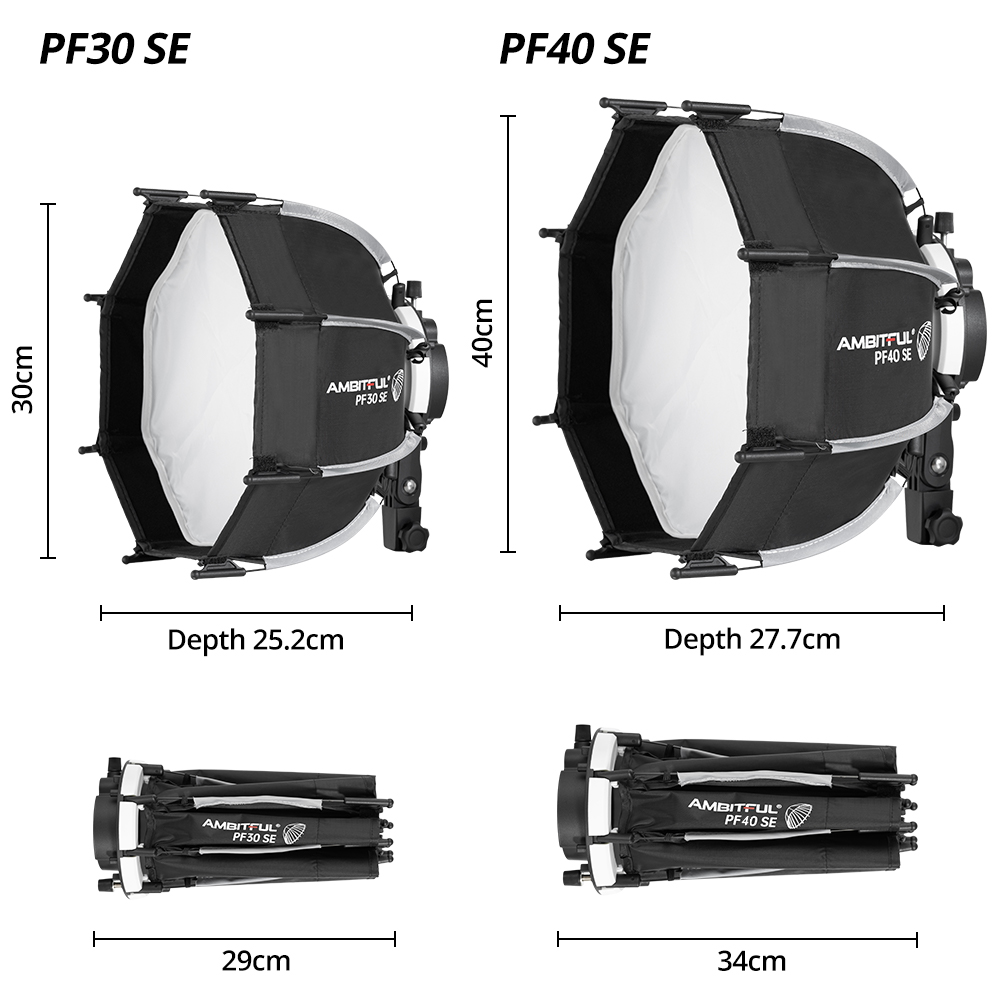 AMBITFUL PF30/PF40 30cm /40cm  - Photography Lighting Softbox recension och pris