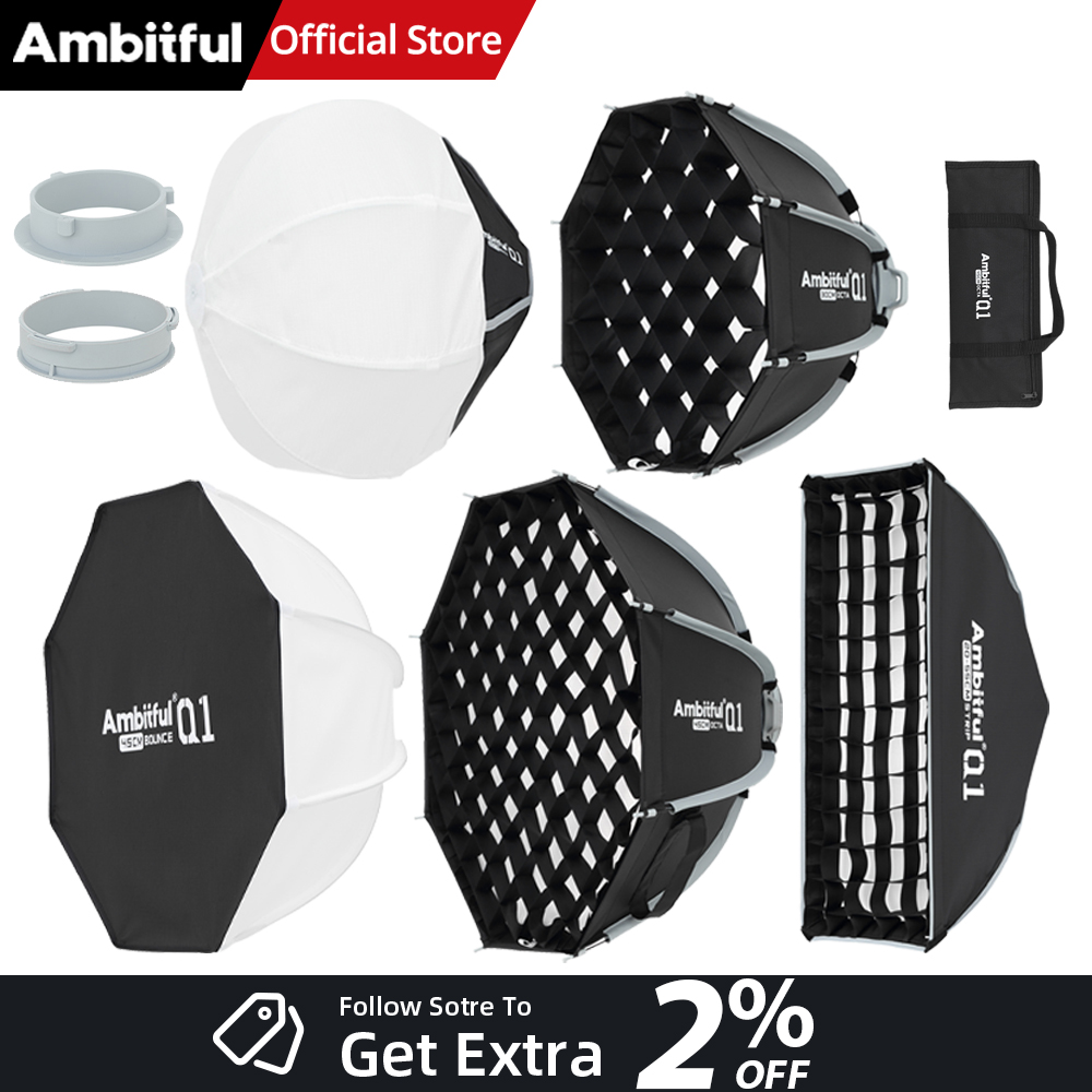 AMBITFUL Q1 Mini Bowens / GODO - Photography Lighting Softbox recension och pris