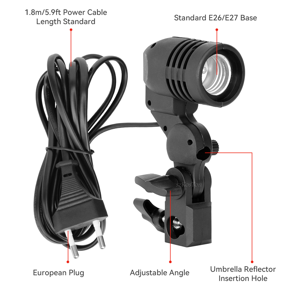 Single Head Bulb Holder E27 So - Photography Video Lighting Kit recension och pris