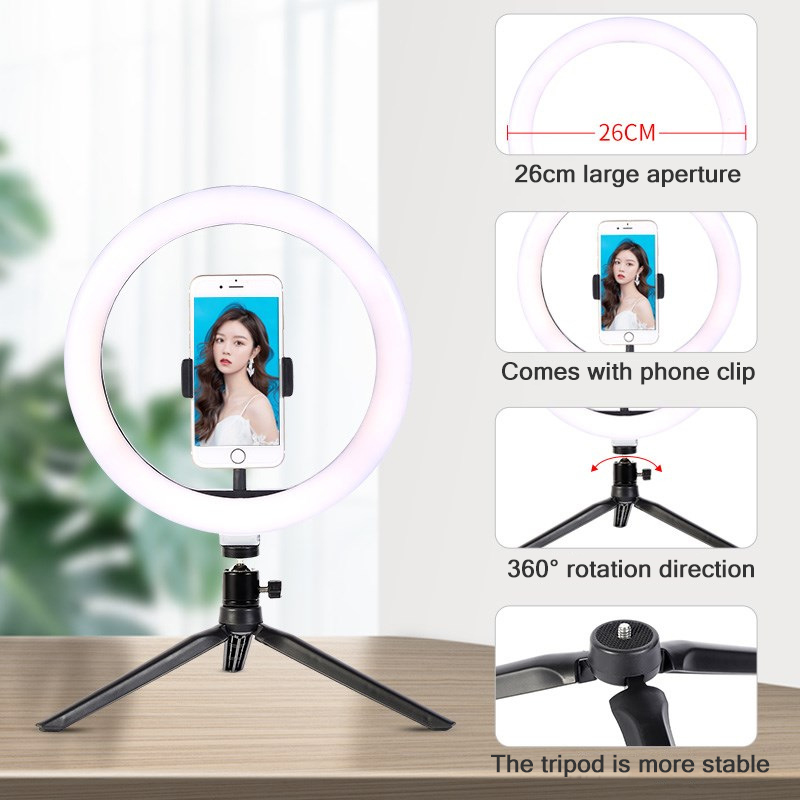 26cm 10 inch Led Ring Selfie L - Photography Video Lighting Kit recension och pris