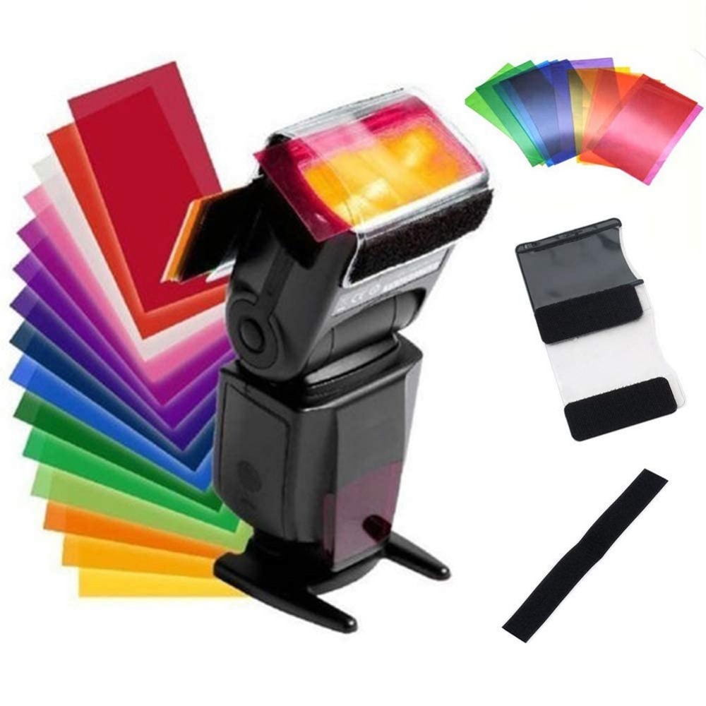 12 Colors Camera Flash Gels Li - Photography Video Lighting Kit recension och pris