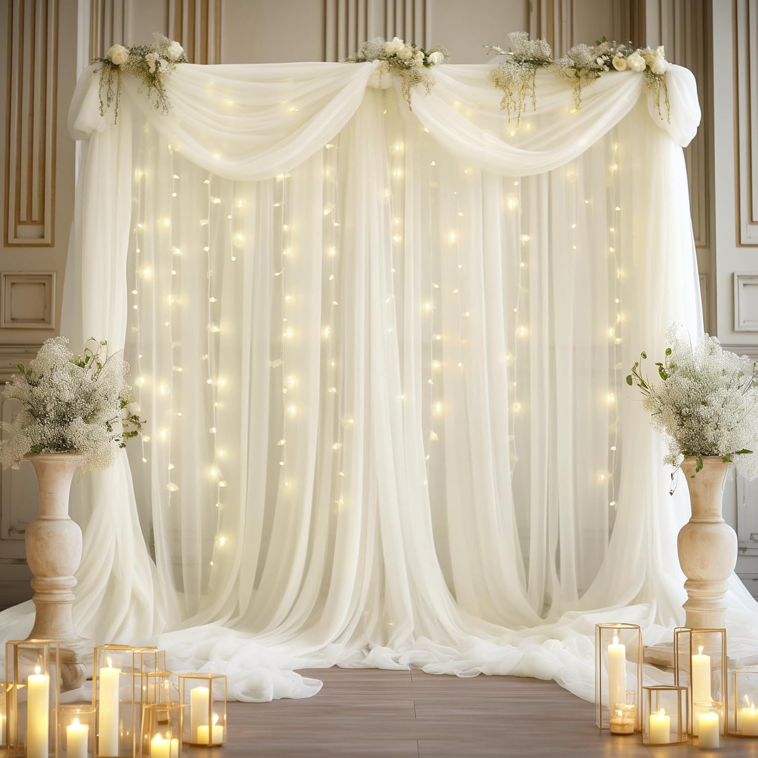 1 Pack Wedding Tulle Backdrop  - Photography Video Lighting Kit recension och pris